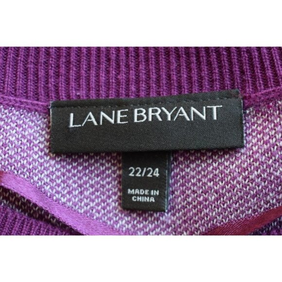 Lane Bryant Purple Star Print Tunic Sweater - Picture 4 of 6